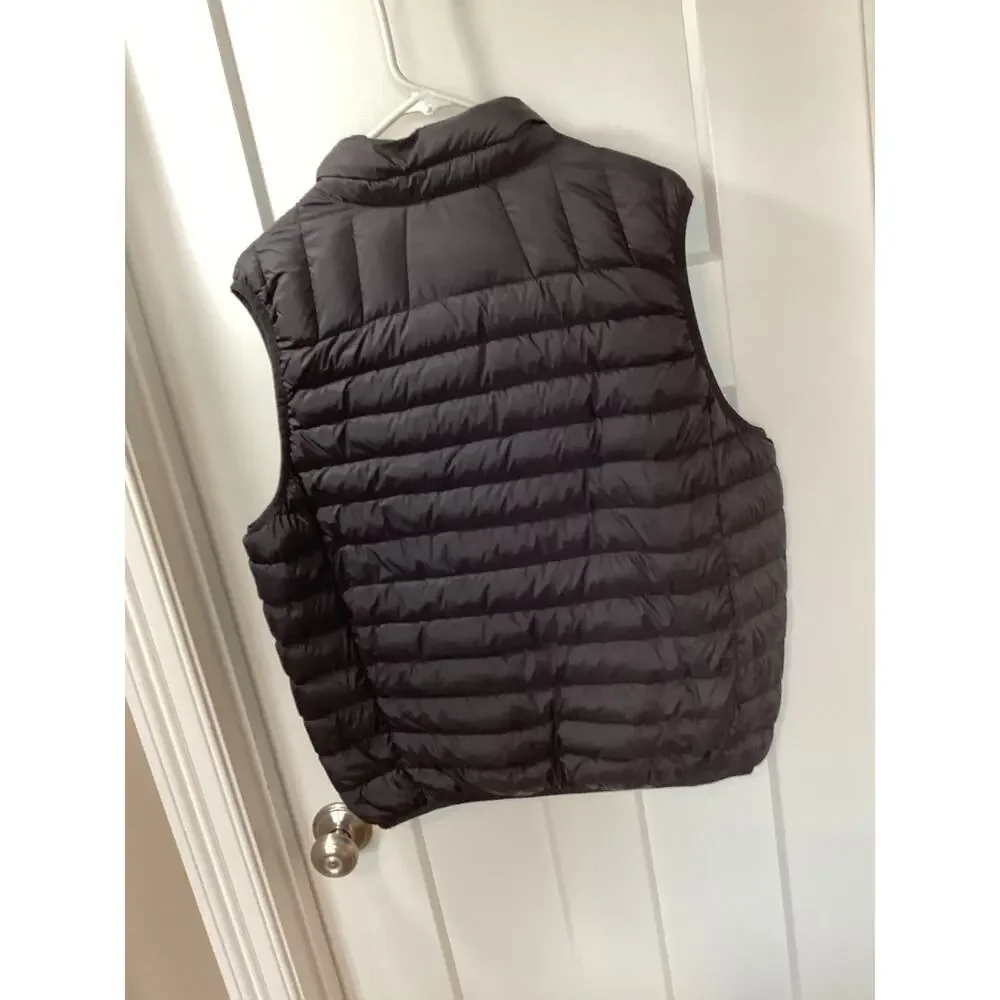 Hawke & Co Men's Performance Sport Package Down Puffer Full Zip Vest Black Med‎